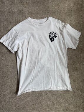 Skull Logo White Short Sleeve Tee